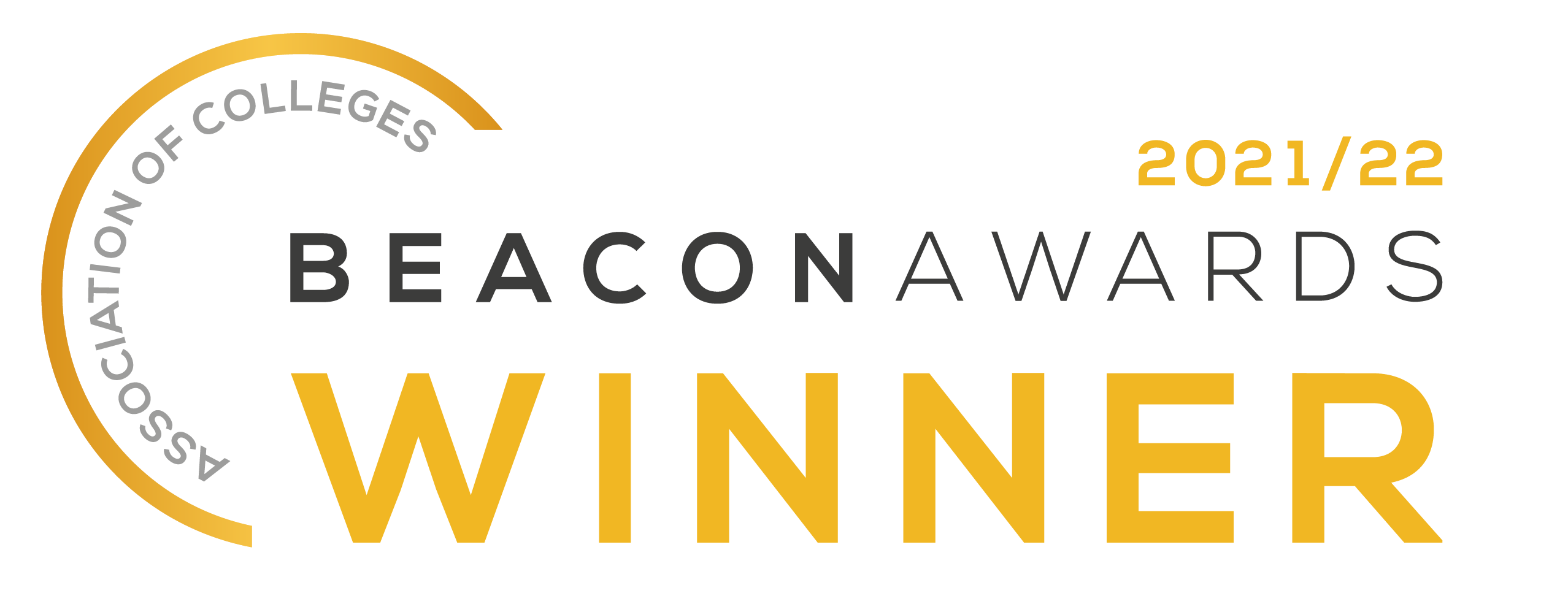 Beacon Awards Association of Colleges 2021/22 Winner logo