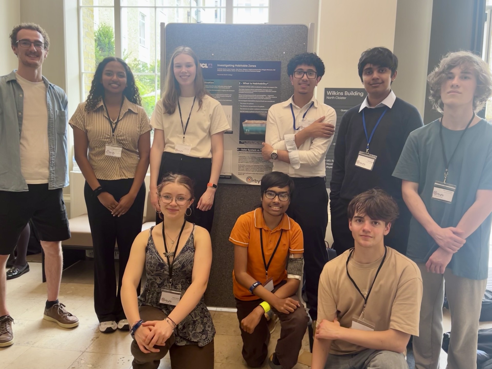 Haywards Heath College ORBYTS programme students pictured at the UCL.
